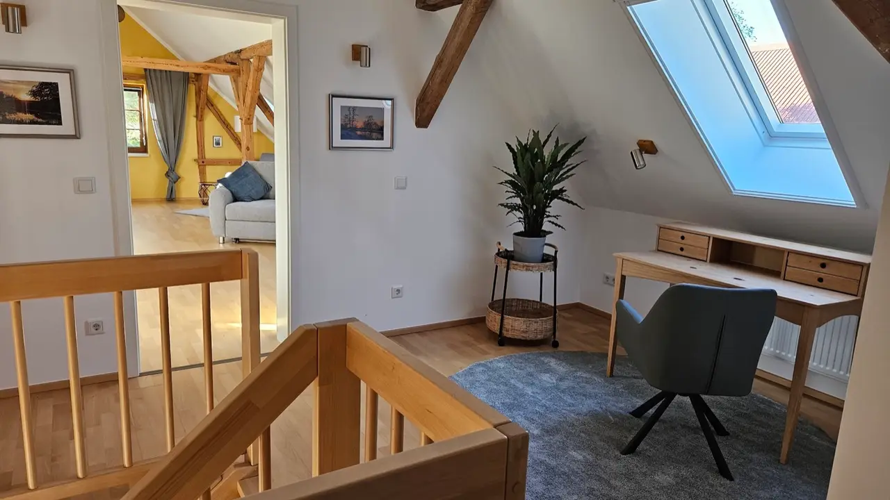 Galerie im Obergeschoss – Ferienhaus Pathe im Unterspreewald